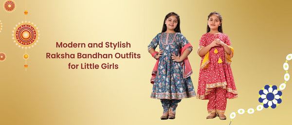 Modern and Stylish Raksha Bandhan Outfits for Little Girls